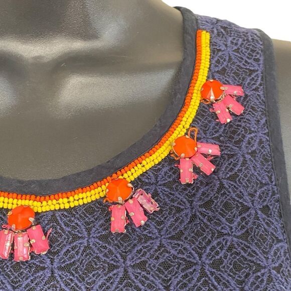 Label by Ritu Kumar Beaded Embroidered Sleeveless Fit Flare Dress Sz XS - Picture 10 of 16